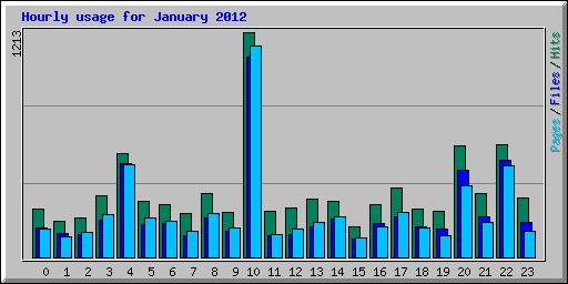 Hourly usage for January 2012