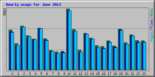 Hourly usage for June 2013