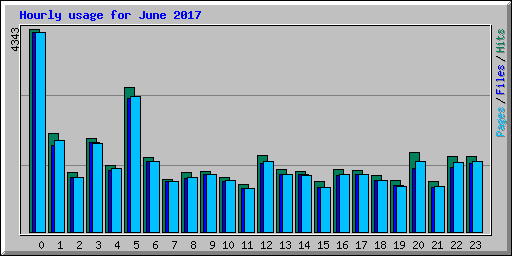 Hourly usage for June 2017