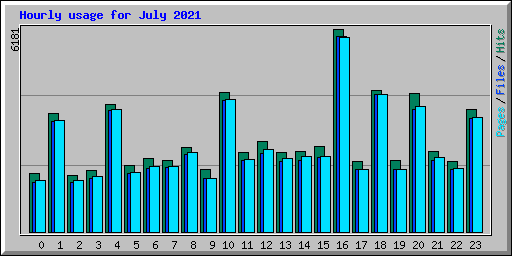 Hourly usage for July 2021