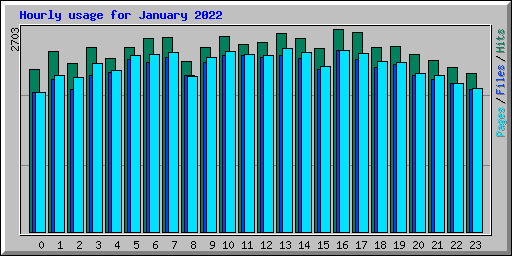 Hourly usage for January 2022