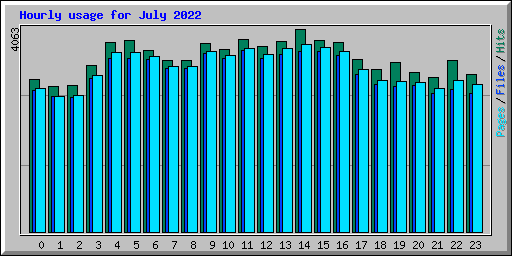 Hourly usage for July 2022