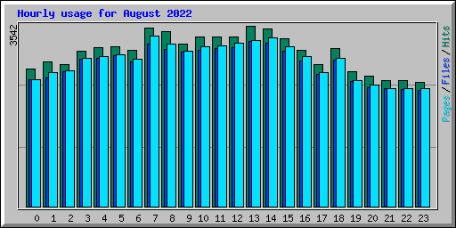 Hourly usage for August 2022