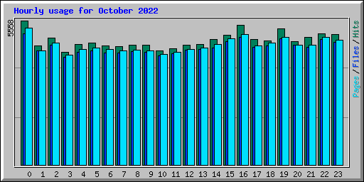 Hourly usage for October 2022