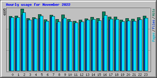 Hourly usage for November 2022