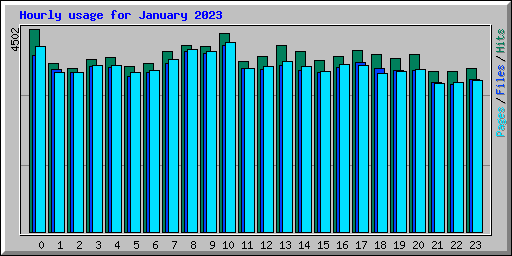 Hourly usage for January 2023