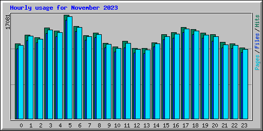 Hourly usage for November 2023