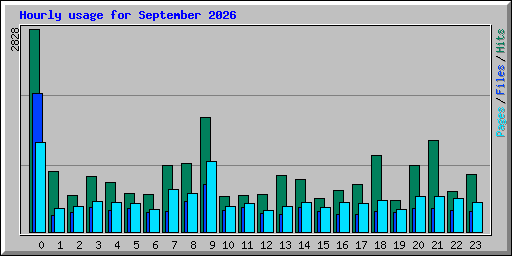 Hourly usage for September 2026